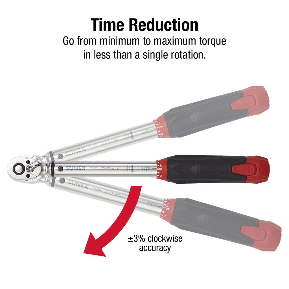 Sunex Indexing Torque Wrench 1/4 Drive