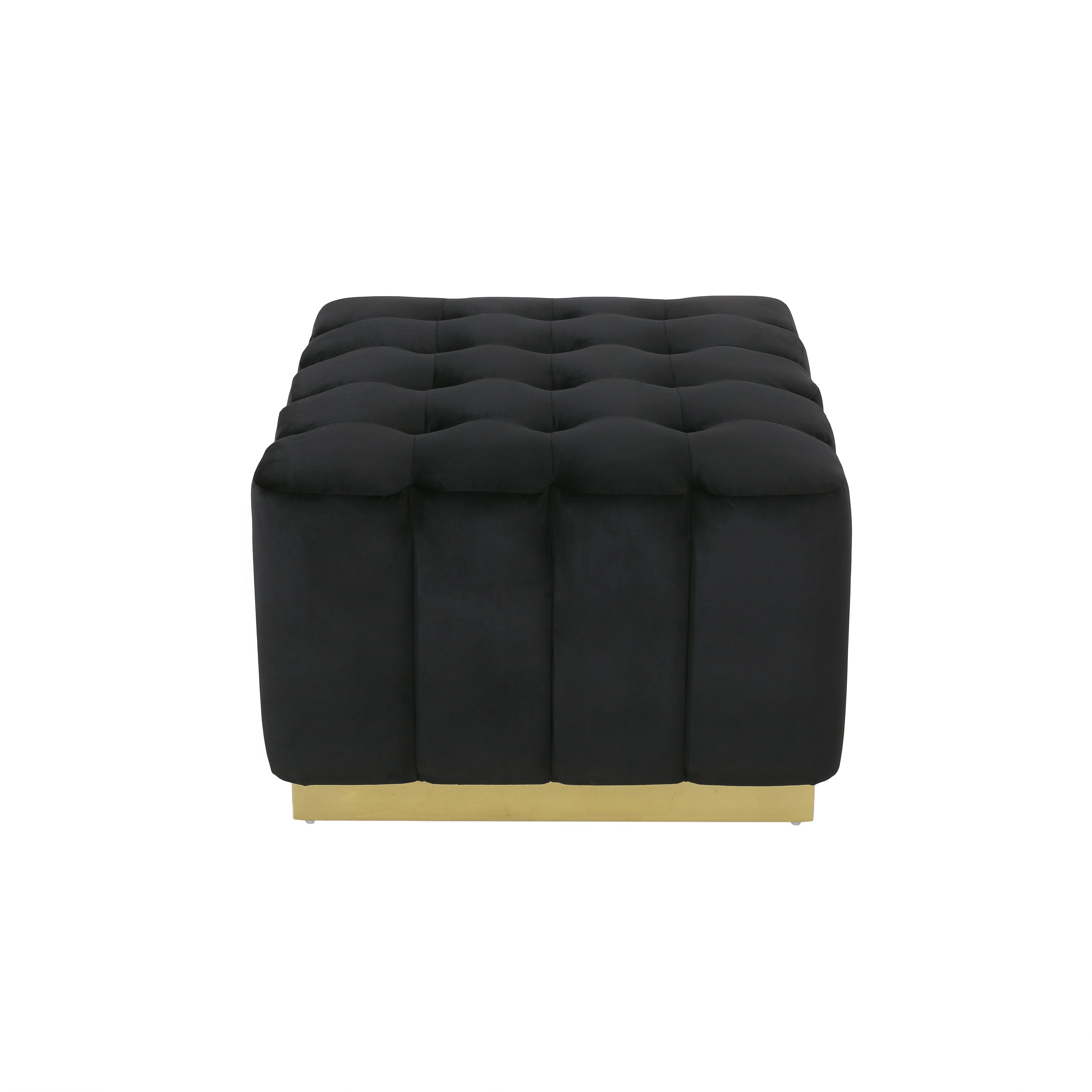 Fairfax Modern Glam Velvet Tufted Ottoman