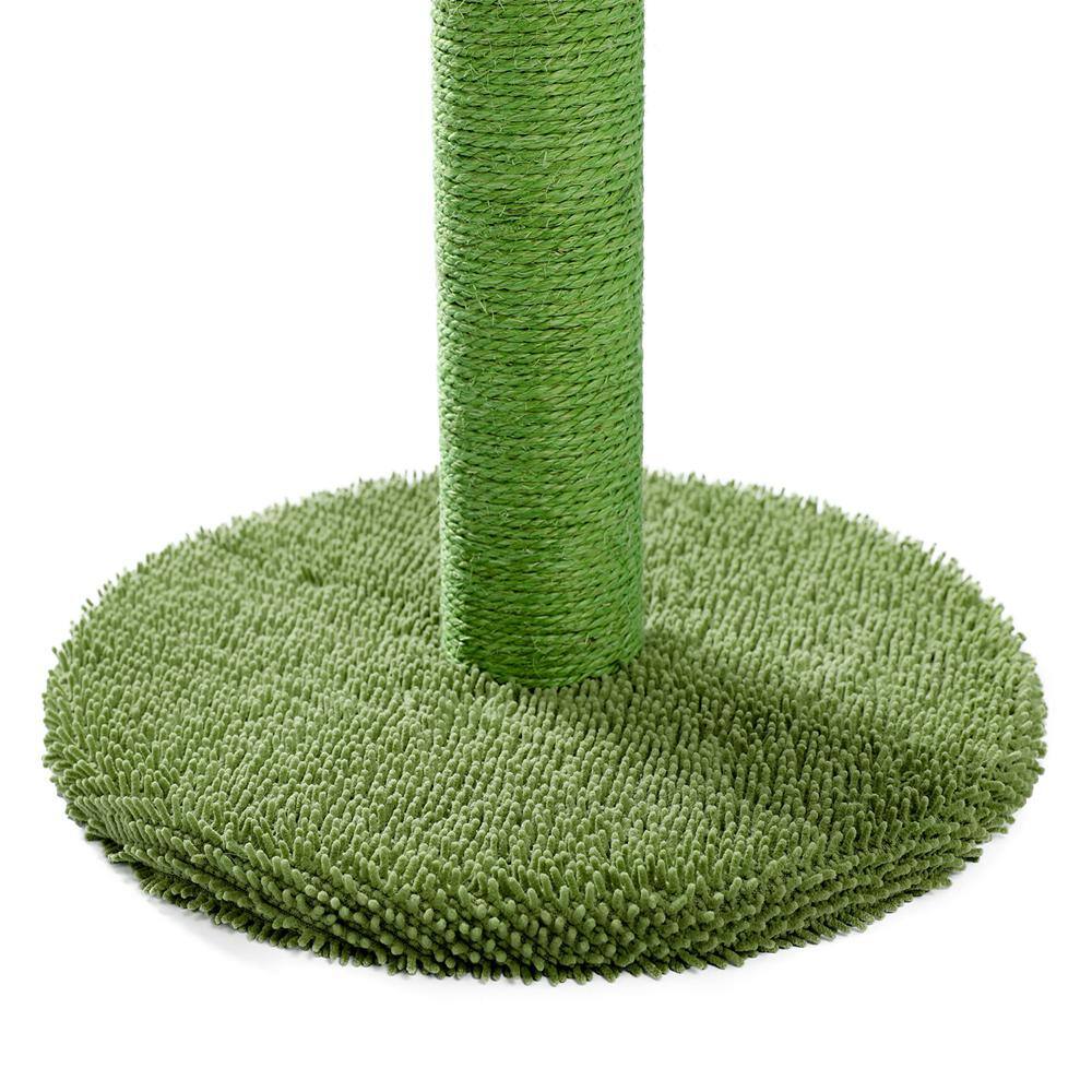 Foobrues 27.60 in. H Lovely Cactus Pet Cats Scratching Posts and Trees with Interactive Ball in Green LNN-P23168373