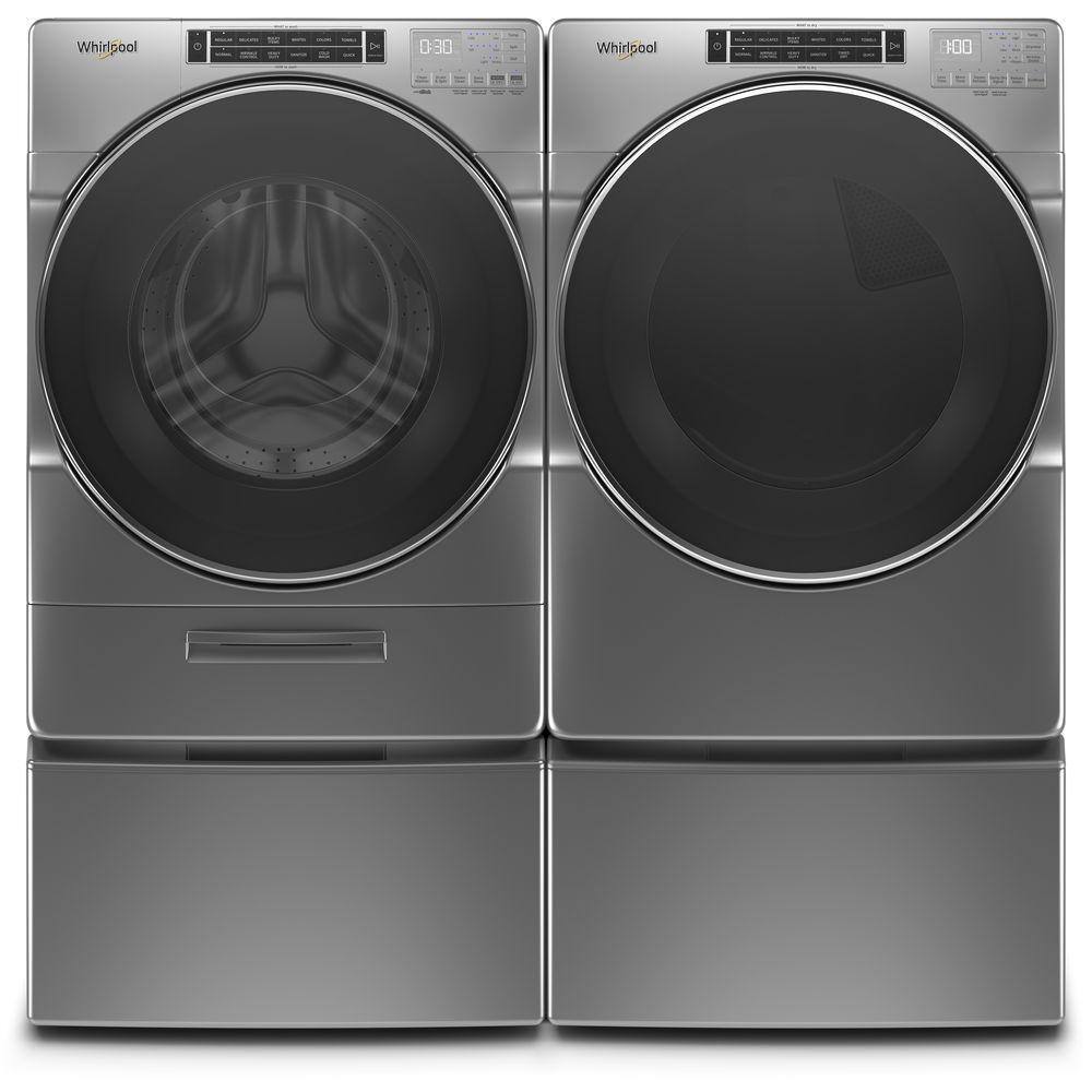 Whirlpool 7.4 cu. ft. 240-Volt Chrome Shadow Stackable Electric Dryer with Steam and Intuitive Touch Controls ENERGY STAR WED8620HC