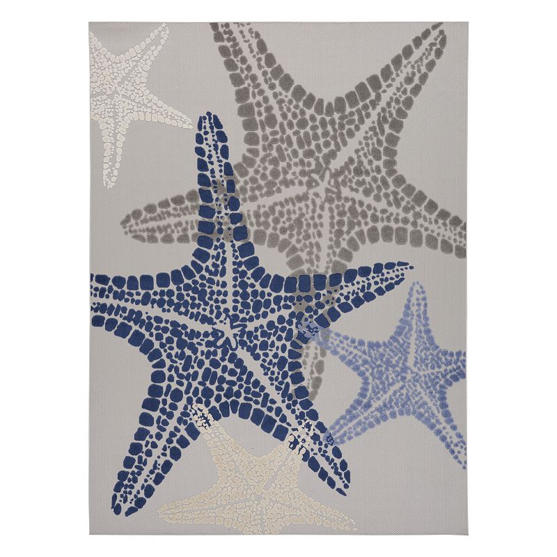 Nourison Aloha Coastal Starfish Outdoor Rug