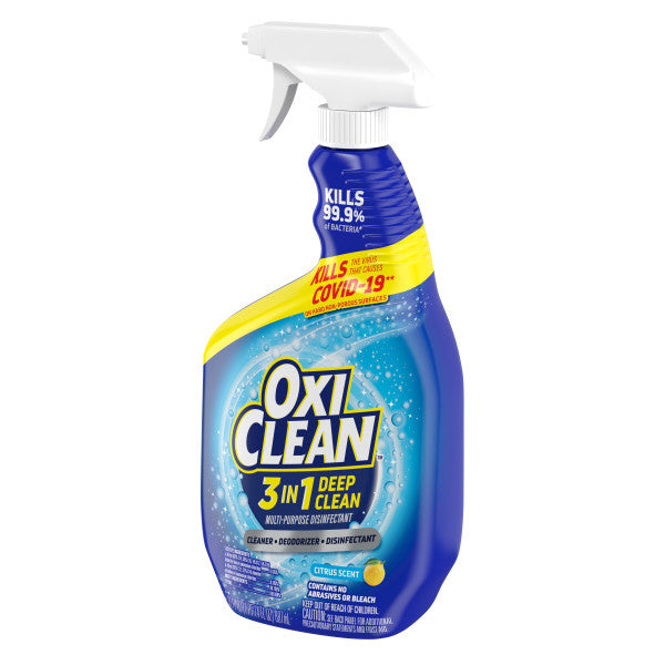 OxiClean 3 in 1 Deep Clean Multi-purpose Disinfectant Spray, 30 Ounce - Pack of 5