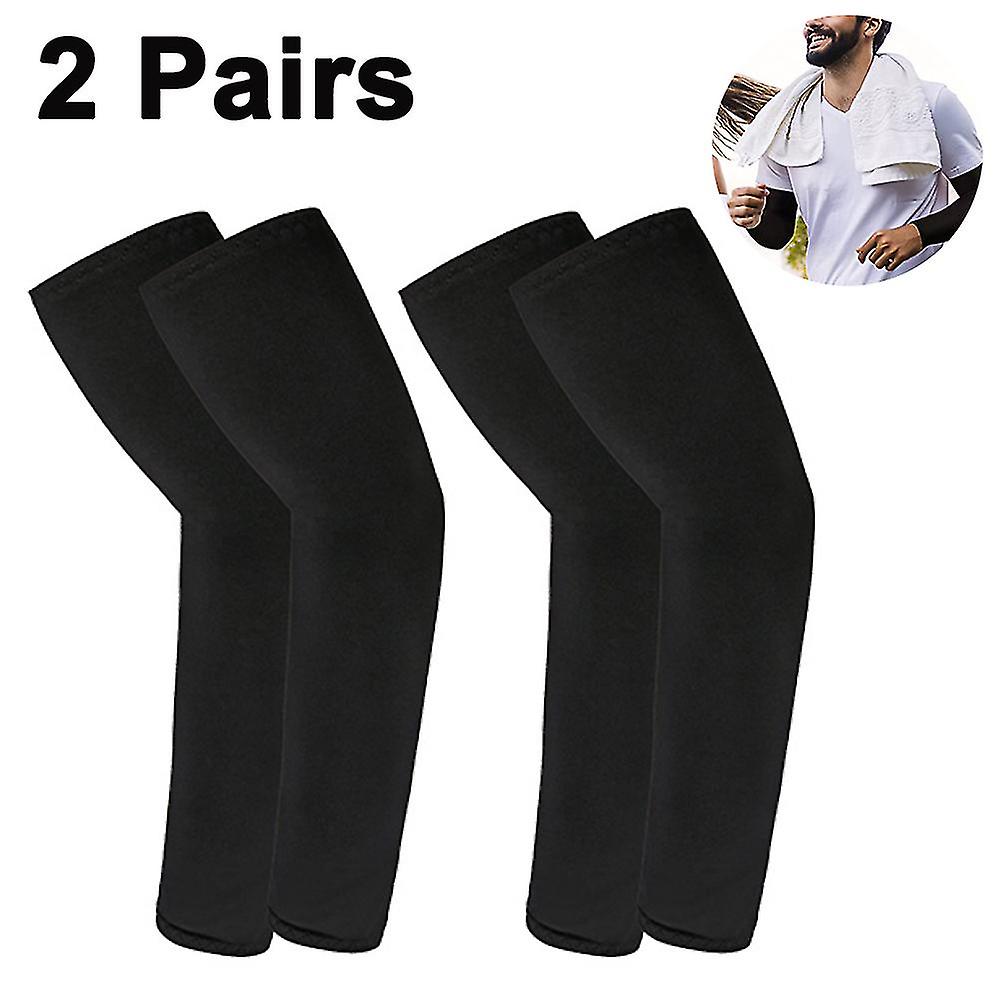 2 Pairs Cooling Arm Sleeves For Men Women， Uv Protective Upf 50， Tattoo Cover Up