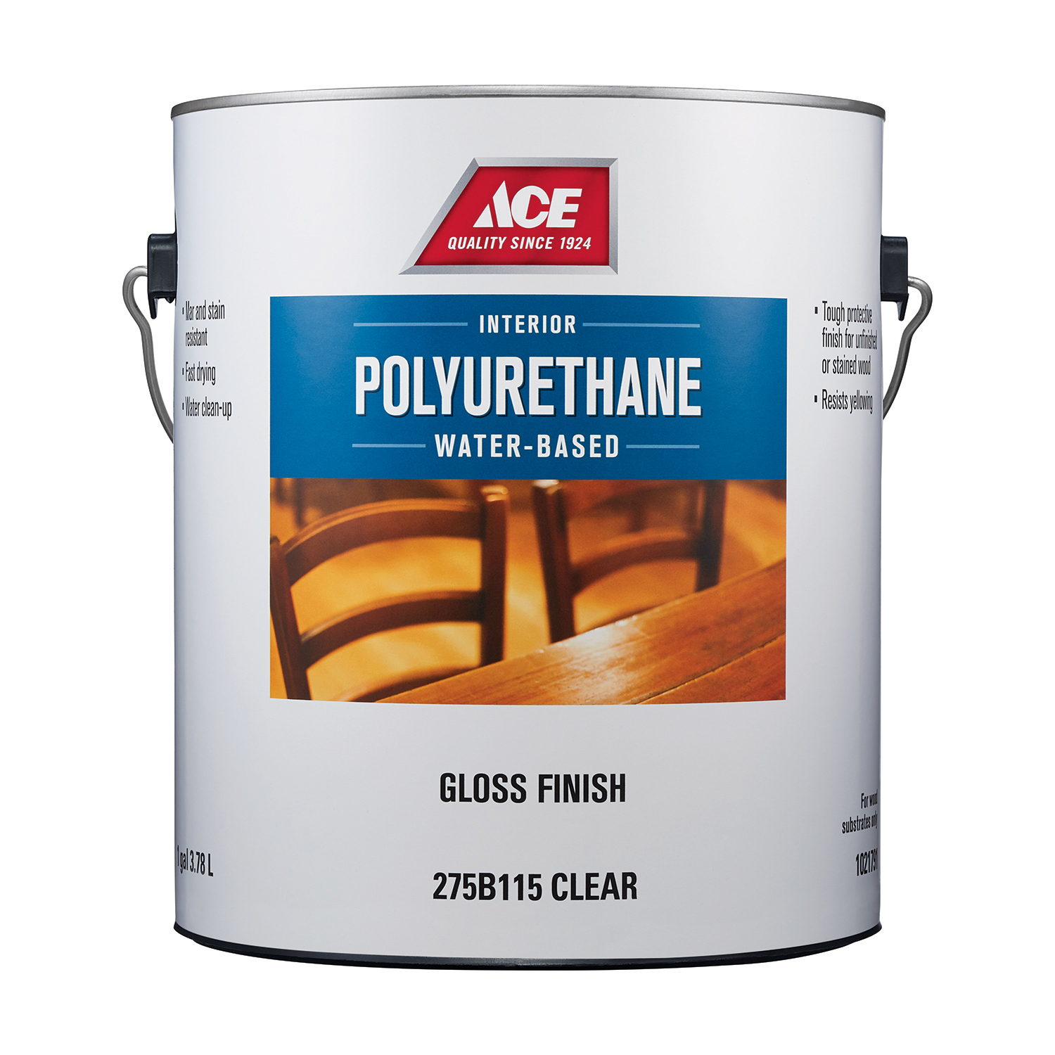 Ace Gloss Clear Water-Based Waterborne Wood Finish 1 gal