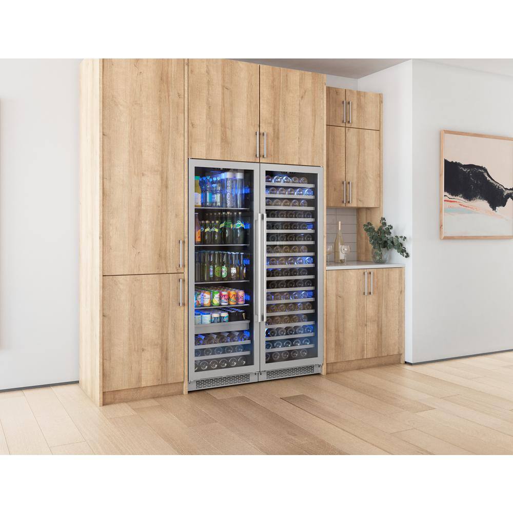 Zephyr Presrv 24 in. 19-Bottle Wine and 266-Can Single Zone Full Size Beverage Cooler PRB24F01AG