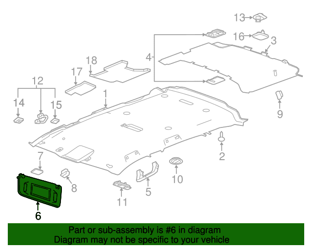 Genuine OE GM Sunshade - 23459655