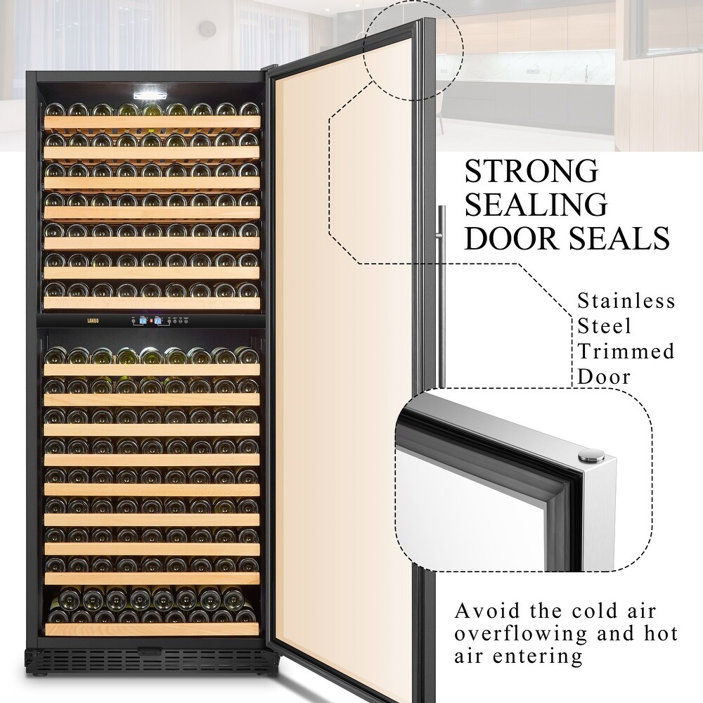 Lanbo Freestanding Dual Zone Wine Cooler Refrigerator  287 Bottles