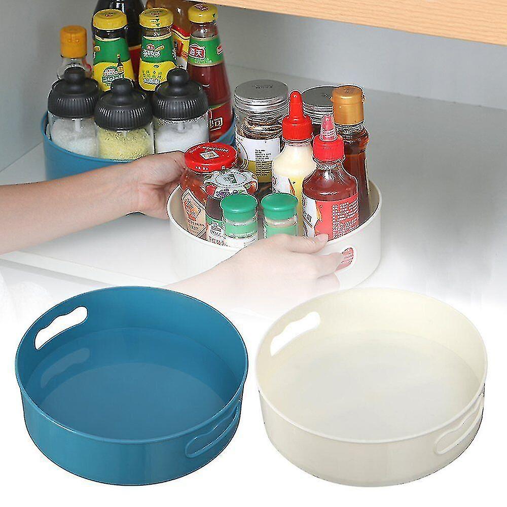 360 Rotating Round Spice Storage Rack Tray Turntable Kitchen Holder Organizer Christmas