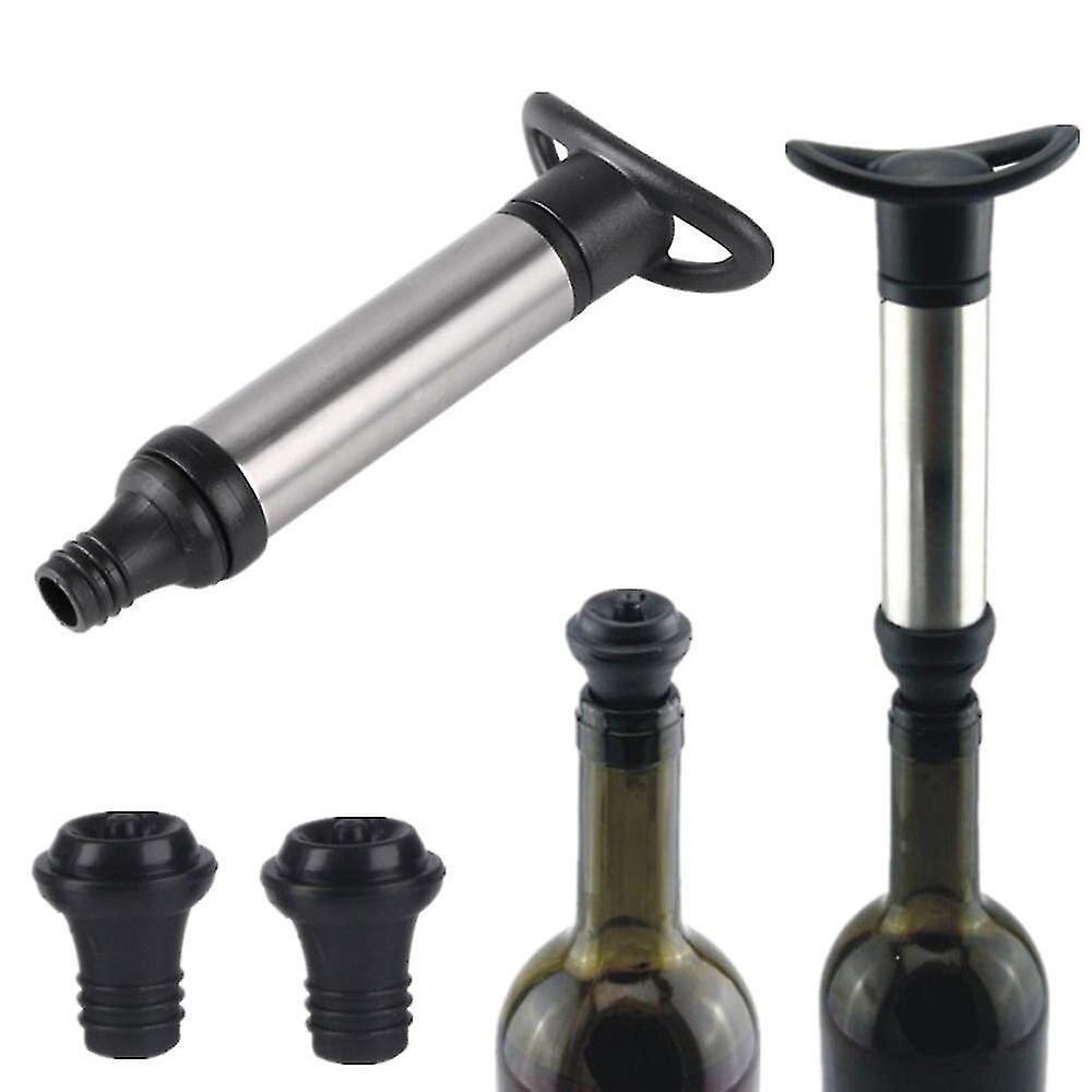 Wine Stopper Silicone Plug With Pump Wine Bottle Stopper Sealer Vacuum Saver Preserver Reusable Bottle Cap Bar Accessories