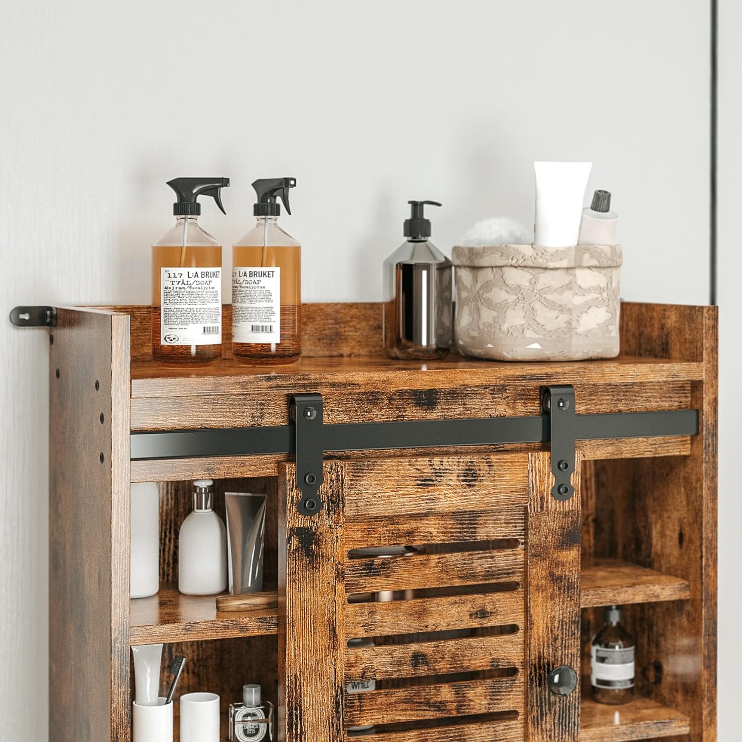 Storage Rack Over Toilet Bathroom Organizer Shelves with Cabinet and Drawer