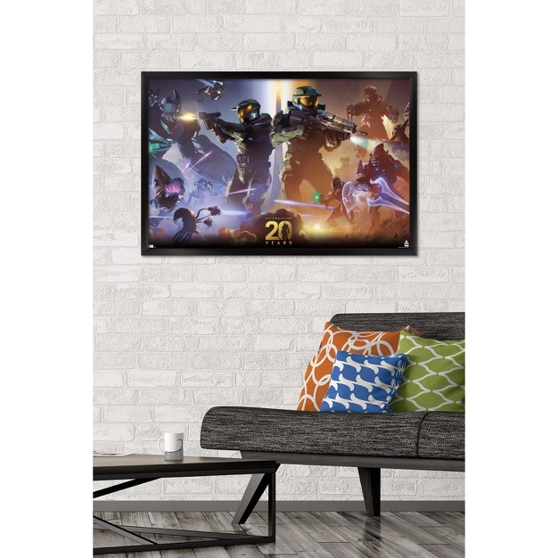 Trends International Halo 20 Years Framed Wall Poster Prints