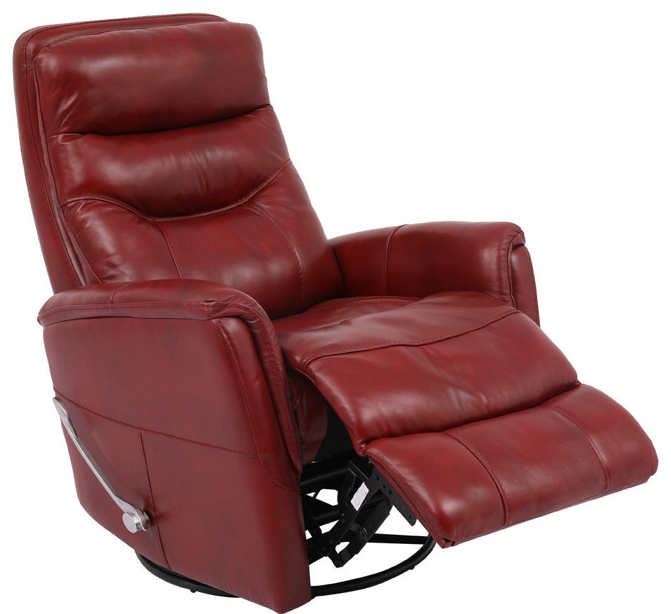 Parker Living Gemini   Leather Manual Swivel Glider Recliner   Traditional   Recliner Chairs   by Parker House  Houzz