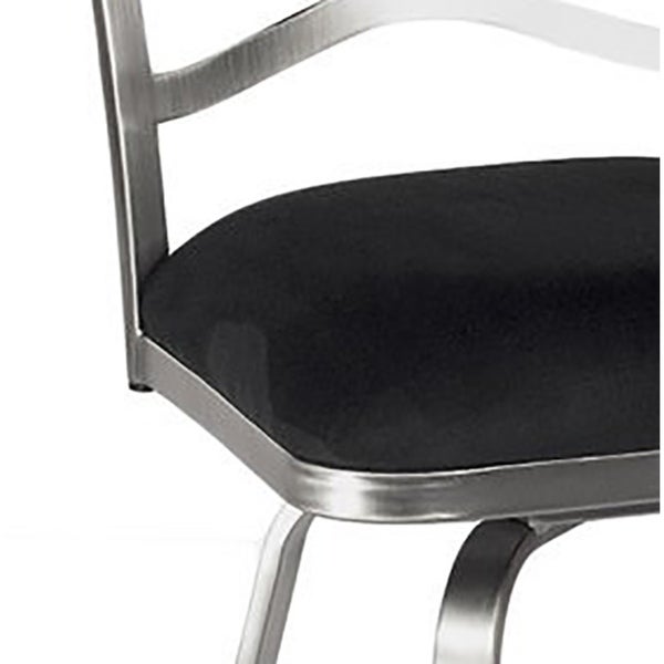 Somette Black Memory Return Swivel Counter Stool