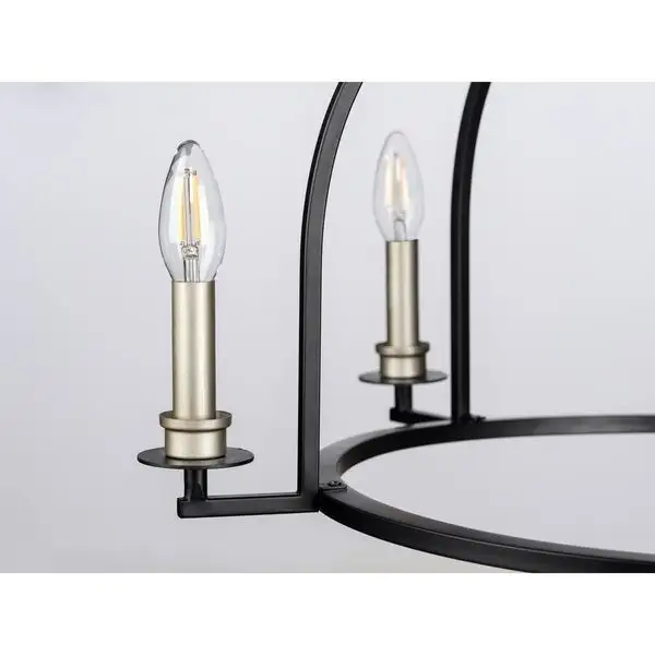 Seneca Collection 5-Light Matte Black Farmhouse Chandelier Light - N/A Shopping - The Best Deals on Chandeliers