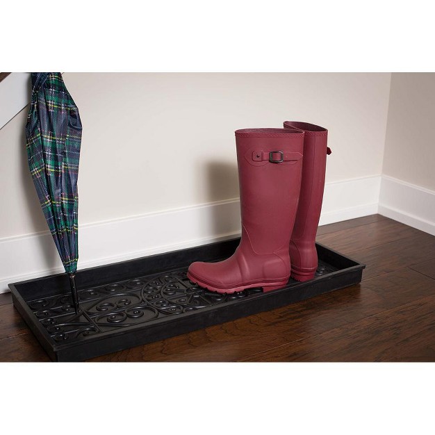 Birdrock Home 34 x27 x27 lx14 x27 x27 w Decorative Rubber Boot Tray