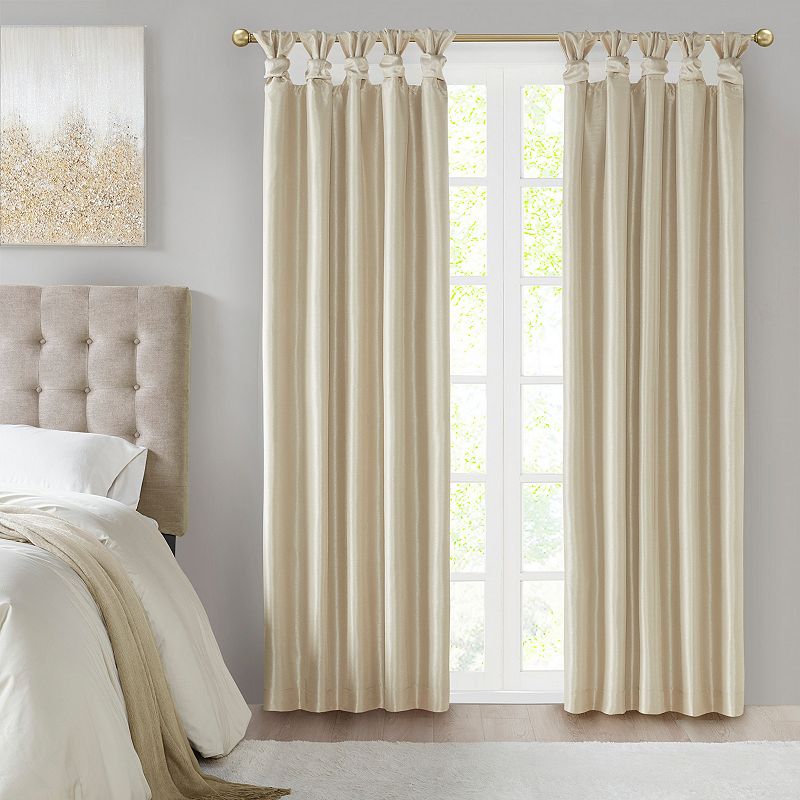 Madison Park 1-Panel Natalie 100% Blackout Thermal Twist Tab Window Curtain