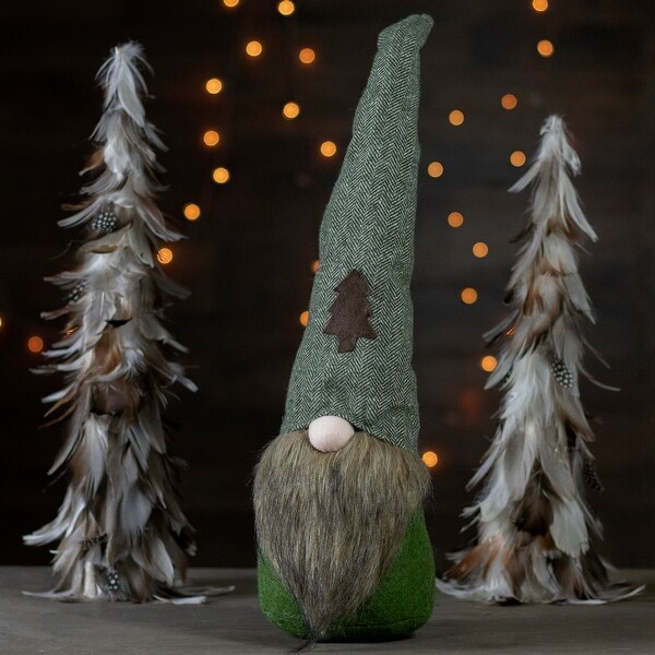 Forest Tree Chevron Hat Gnome Head Christmas Decoration