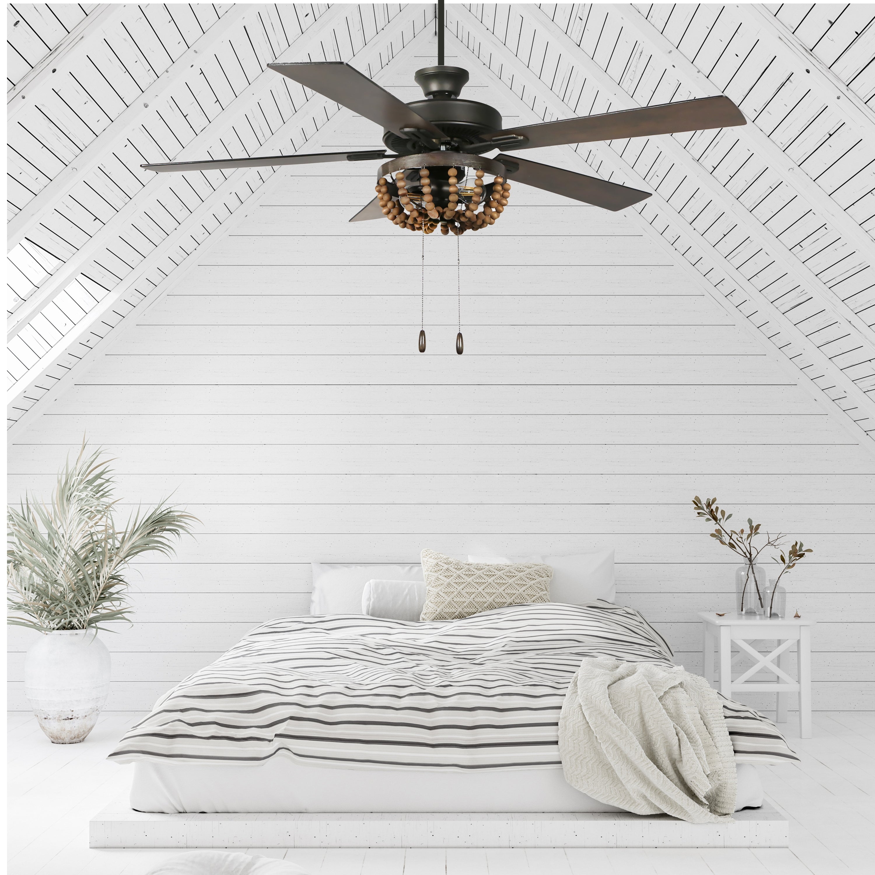 The Curated Nomad Doxon 52-inch Brown Wood Chandelier LED Ceiling Fan Shopping - The Best Deals on Ceiling Fans | 36217335