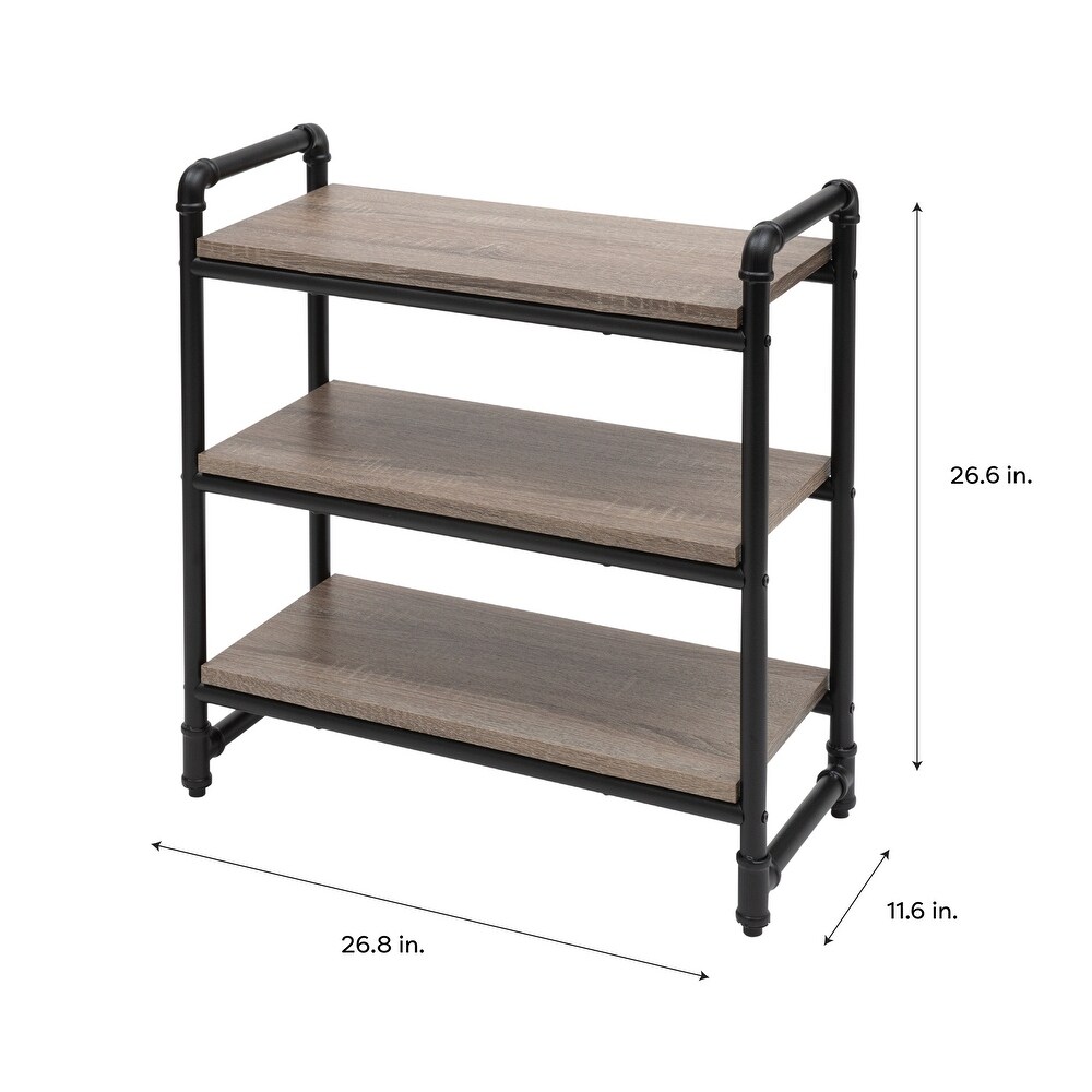 Organize It  3 Tier Pipe Line Rack   25.87 x 11.75 x 26.75