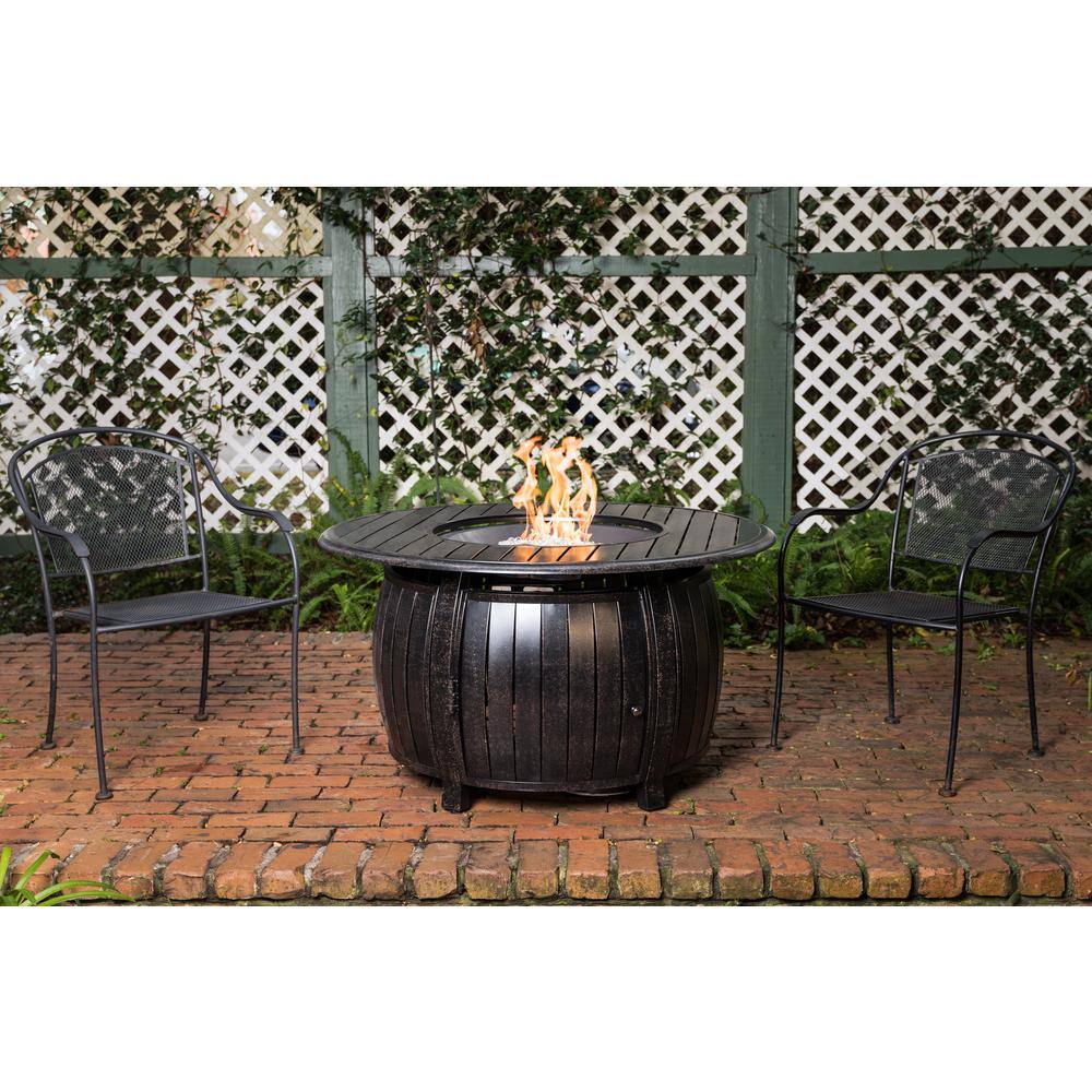 Fire Sense Grand Cooper 44 in. Round Aluminum Gas Fire Pit 61832