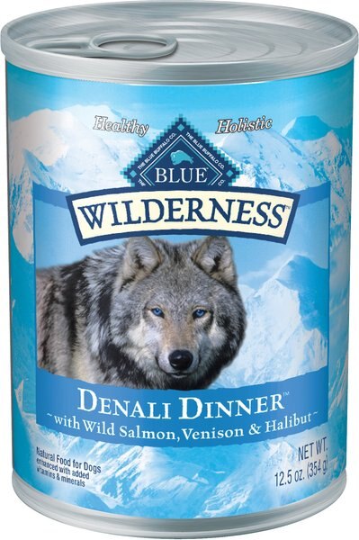 Blue Buffalo Wilderness Denali Dinner with Wild Salmon， Venison and Halibut Grain-Free Canned Dog Food