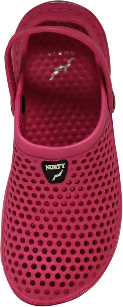 NORTY Womens Clogs Adult Female Ankle Strap Sandals Pink - Runs 2 Sizes Small