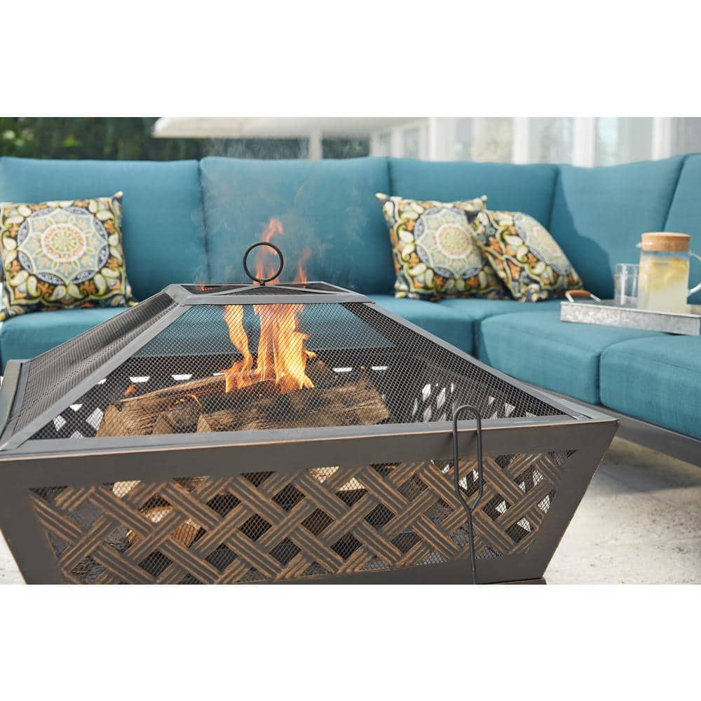 Hampton Bay Tipton 34 in. Steel Deep Bowl Fire Pit in Oil Rubbed Bronze OFW832S