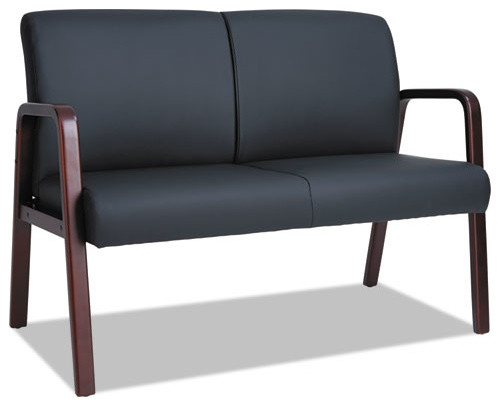 Alera Reception Lounge Series Wood Loveseat  44 7/8 quotX26 quotX33 1/4 quot  Contemporary   Loveseats   by BisonOffice  Houzz