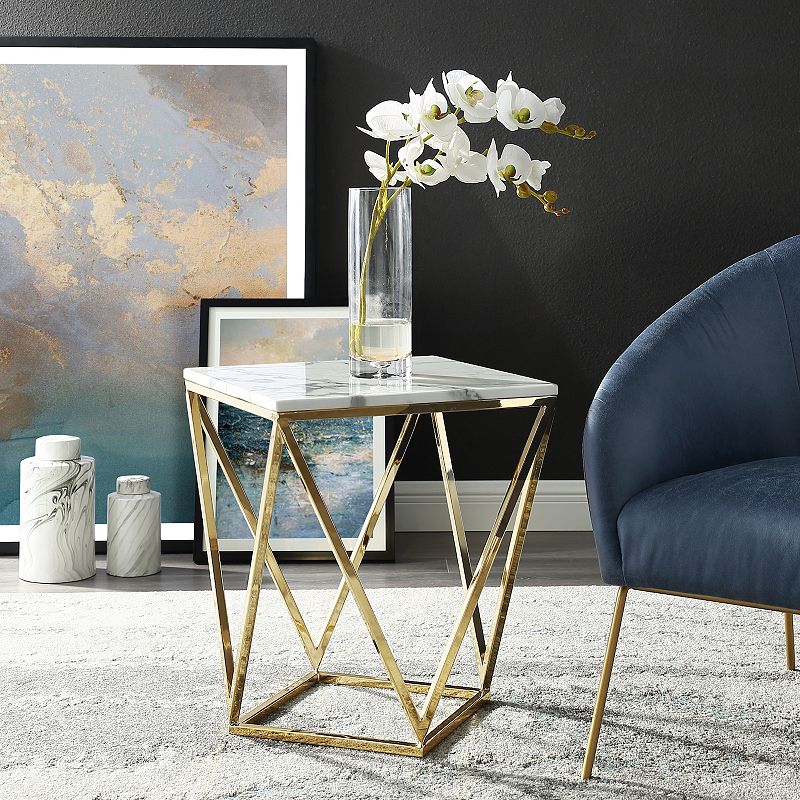 Isaan End Table MarbleTop