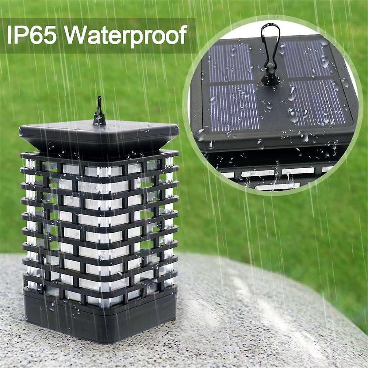 Set Of 2 99 Led Waterproof Solar Lights For Garden Landscape Camping Festival Decoration Chandelier Hanging Lights Flickering Lights