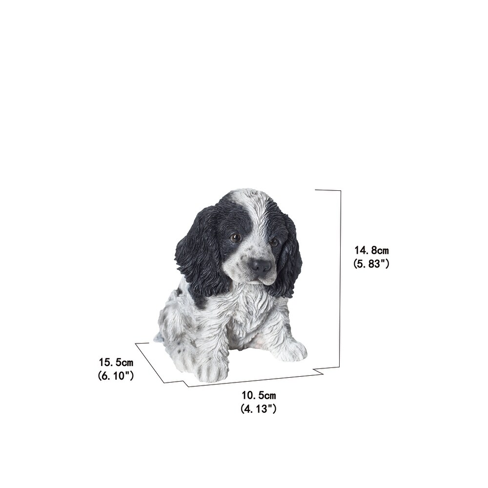 Black   White Cocker Spaniel Statue