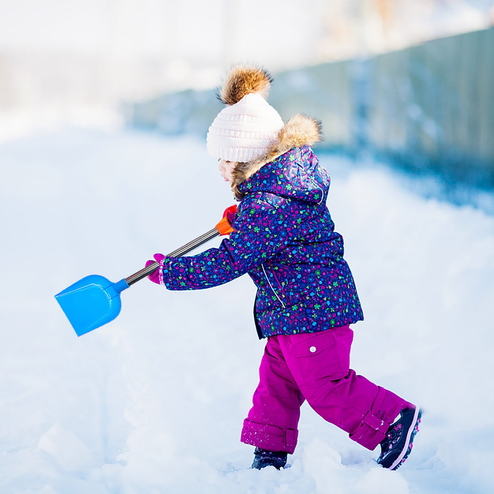 Relanfenk Kids Beach Toys Children's Snow Shovel Children's Shovel With Stainless Steel Handle