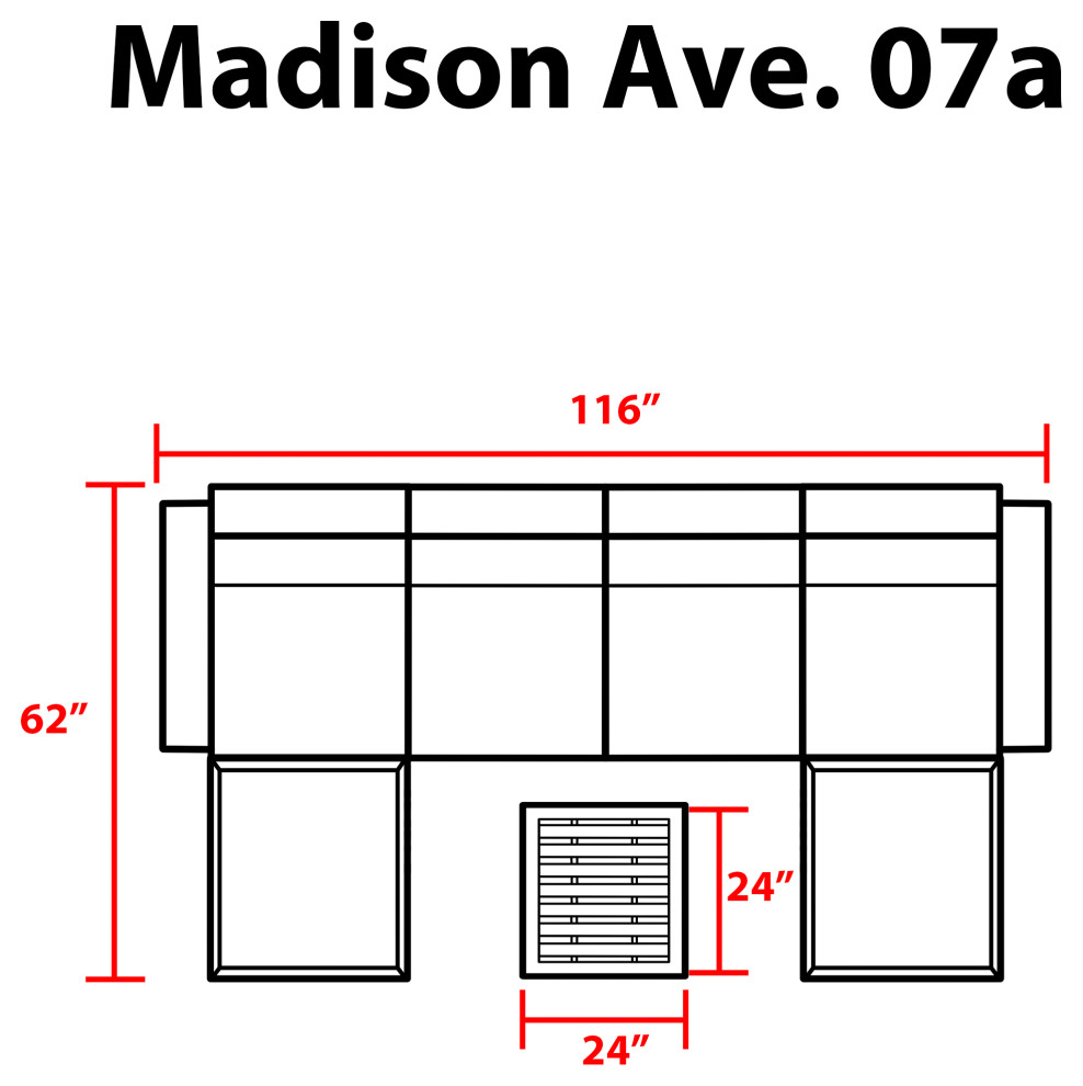 kathy ireland Madison Ave. 7 Piece Aluminum Patio Furniture Set 07a   Contemporary   Outdoor Lounge Sets   by TKClassics  Houzz