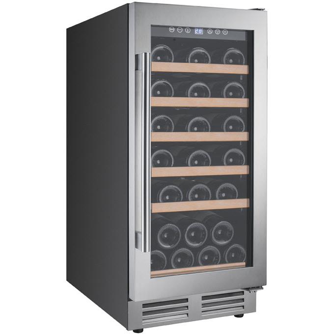 Avanti 15in 28-Bottle Designer Freestanding/Built-In Wine Cooler WCF281E3SS