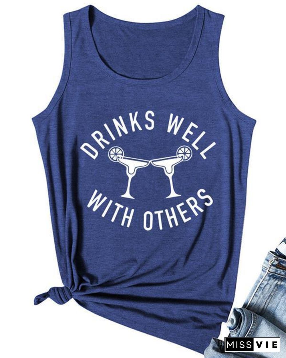 Drinks Well With Others Casual Tank Tops