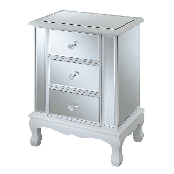 Silver Orchid Talmadge 3-Drawer Mirrored End Table