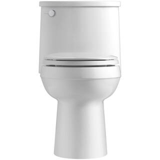 KOHLER Adair Comfort Height 1-Piece 1.28 GPF Single Flush Elongated Toilet with AquaPiston Flush Technology in Ice Grey K-3946-95