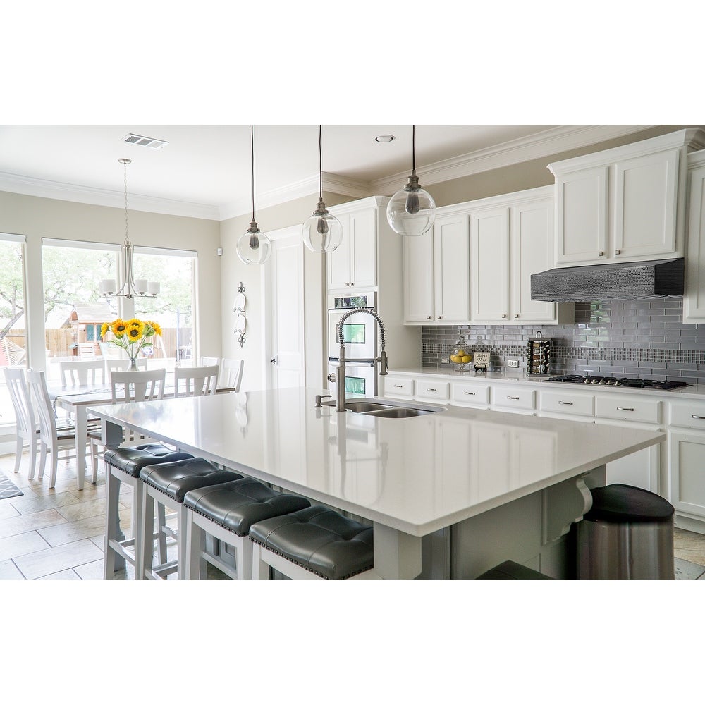 30 Inch 390 CFM Hammered Zinc Under Cabinet Range Hood with Slim Baffle Filters (HV-UC30217Z-C2030SD4SB)