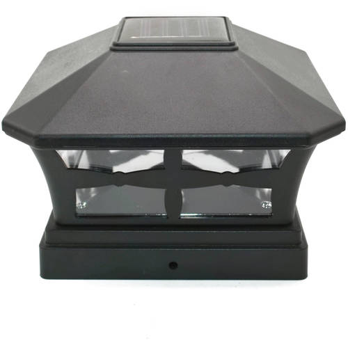 Elegant Home Fashions Solar Black Fence Mount Light