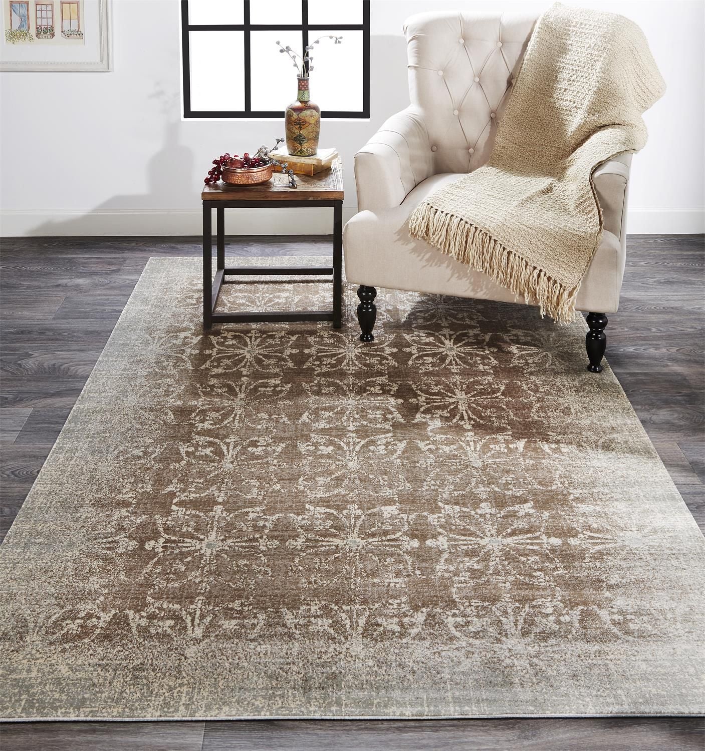 Margaux Gray and Cream Rug by BD Fine