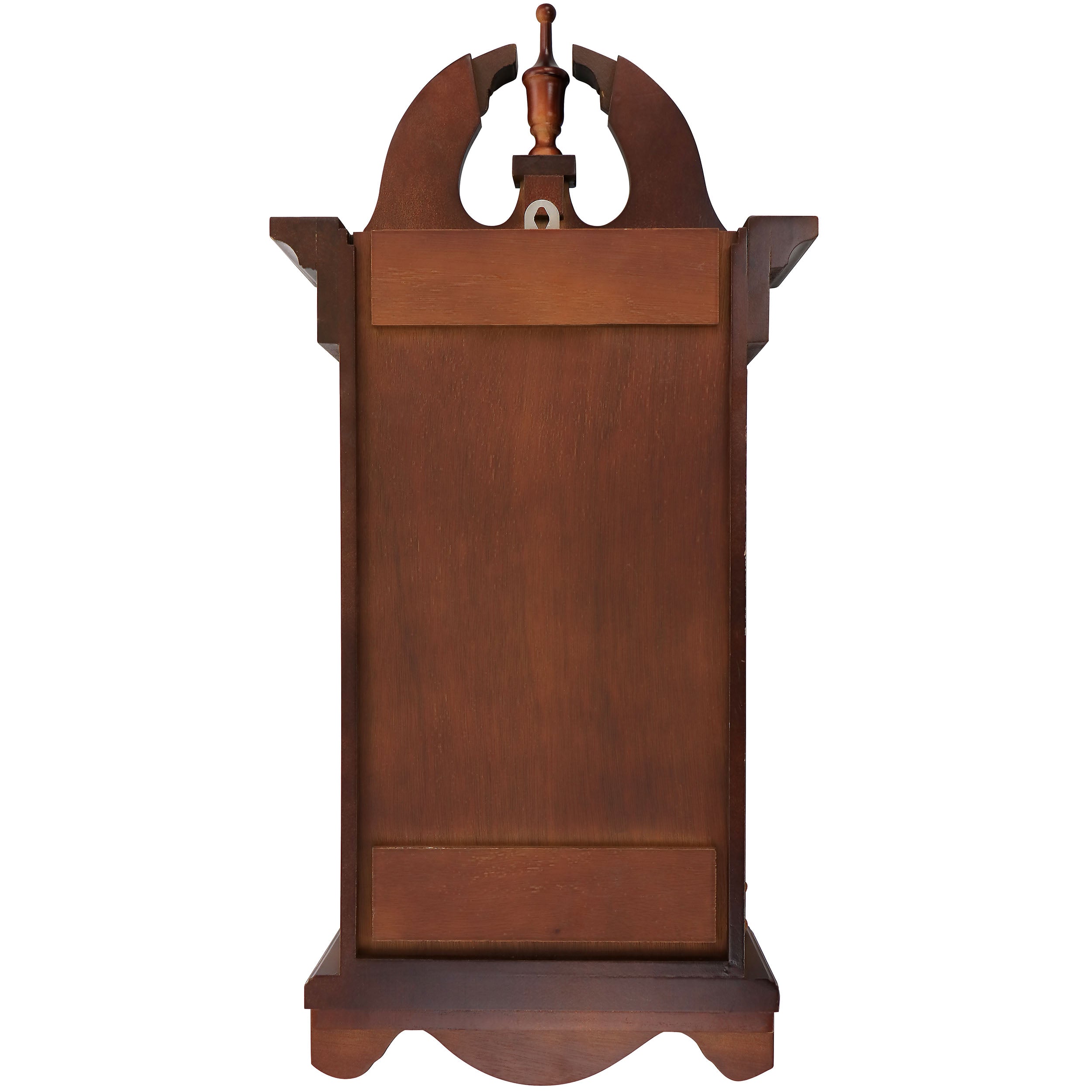 Bedford Clock Collection Delphine 27" Mahogany Brown Analog Chiming Pendulum Wall Clock