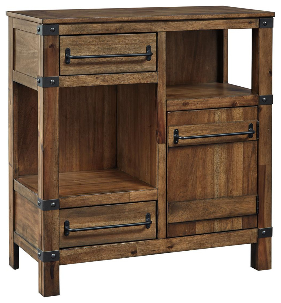 Roybeck Accent Cabinet Light Brown/Bronze   Farmhouse   Accent Chests And Cabinets   by Ashley Furniture Industries  Houzz