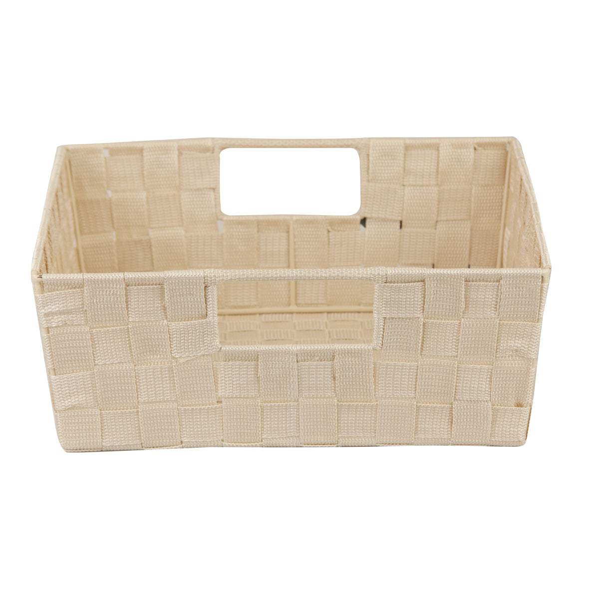 HDS Trading Non-Woven Strap Bin, Ivory, Large