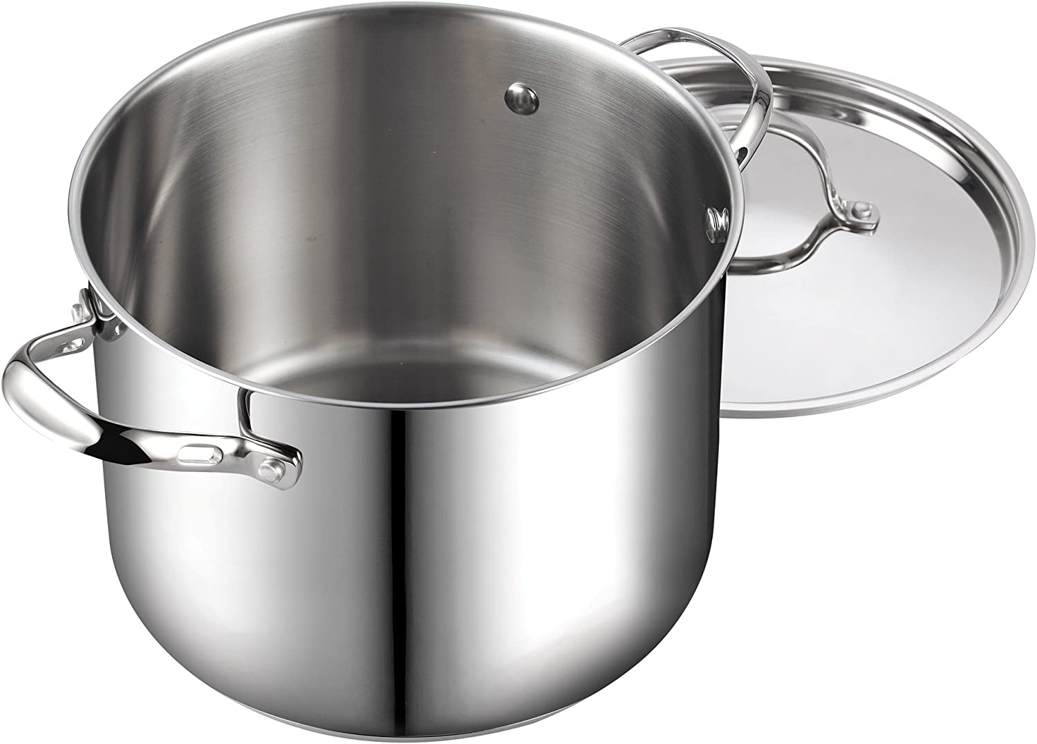 Cooks Standard 8-Quart Classic Stainless Steel Stockpot with Lid， 8-QT， Silver