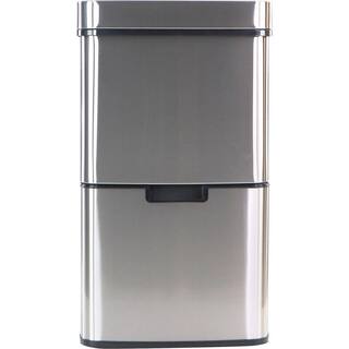 Hanover 16.4 Gal. Stainless Steel Metal Household Trash Can with Sensor Lid HTRASH62L-1