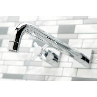 Kingston Brass Concord 2-Handle Wall-Mount Roman Tub Faucet in Polished Chrome (Valve Included) HKS6051DX