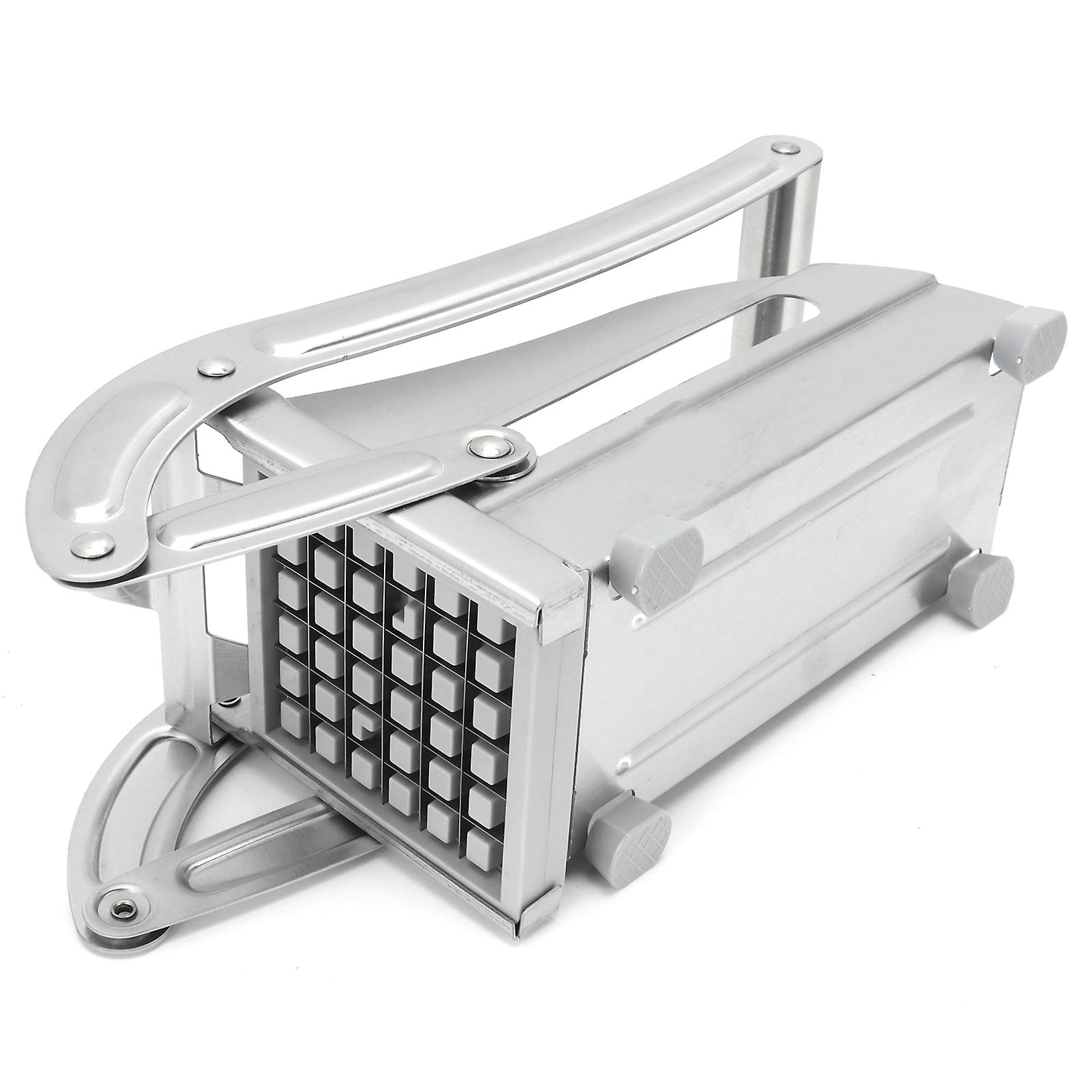 French Fry Cutter， Professional Potato Cutter Stainless Steel With 2 Blades Potato Slicer French Fries Maker Great For Potatoes Carrots Cucumbers