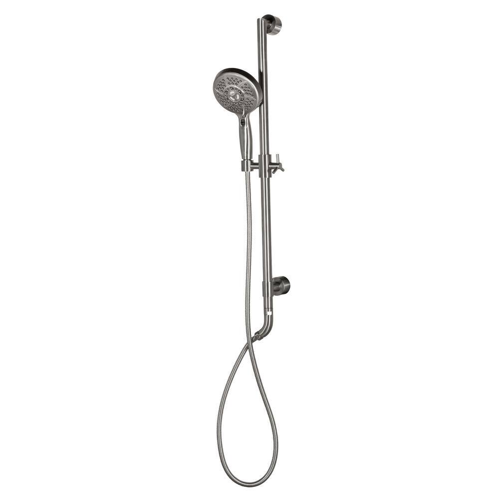 PULSE Showerspas AquarBar 5-Spray Multi-Function Wall Bar Shower Kit with Hand Shower in Brushed Nickel 7003-BN