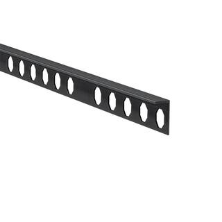 Emac Novosuelo Matt Black 12 in. x 98-12 in. Aluminum Tile Edging Trim NLA9012