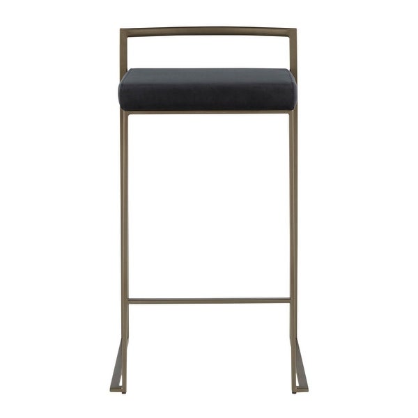 Carbon Loft Yadriel Industrial Antique Stackable Counter Stool (Set of 2)